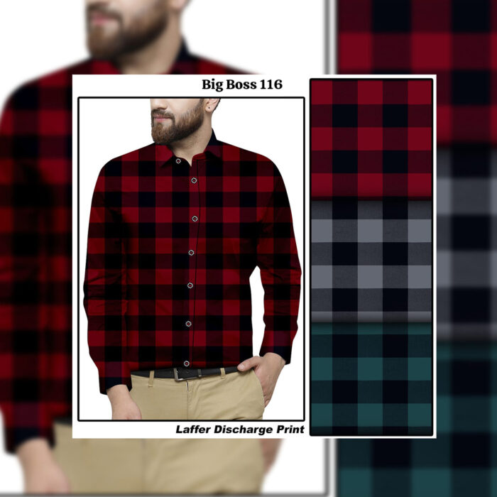 Three Color Checks Patterns Fabrics For Men's Shirting