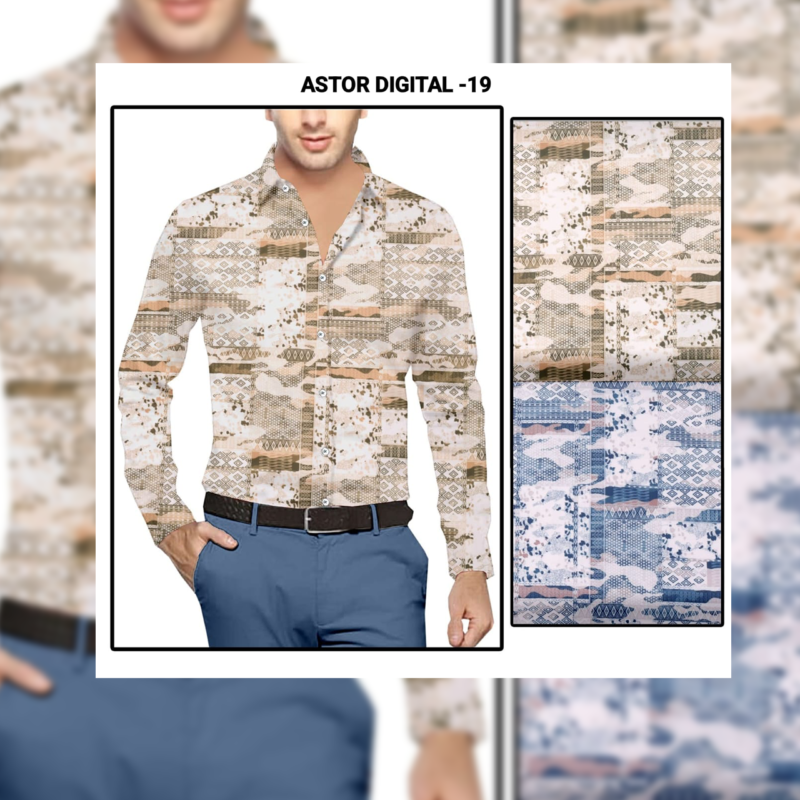 Astor Quality Name Fabrics Comes In Digital Print For Men's Shirts