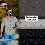 Boston Plus Is Quality Of Men's Shirting Fabrics In Printed Pattern Of Three Color Set