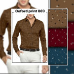 Oxford Print Quality For Men's Shirting Fabrics In Three Colors Small Prints