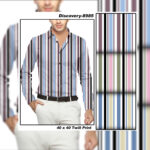 Stripes Printed Design For Men's Shirting, 40/40 Twill Is Quality and Discovery Design No. mentioned in digits