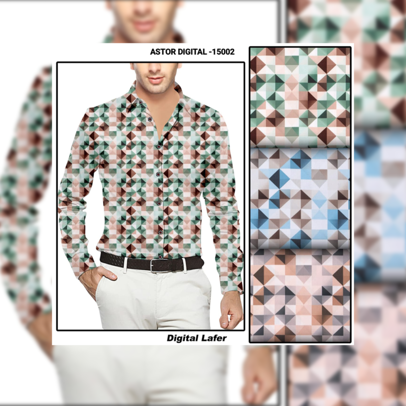 Astor Quality Name Fabrics Comes In Digital Print For Men's Shirts