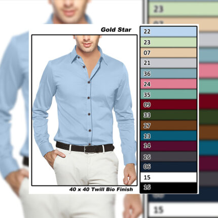 Solid Dyed Plain Colors For Men's Shirting