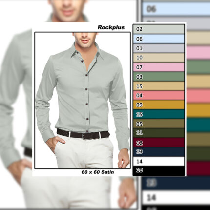 Solid Dyed Color Chart In Satin Quality For Men's Shirting